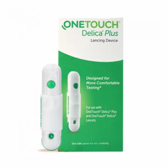 EC OneTouch® Delica® Plus lancing device + (25's Delica Offer Lancets)